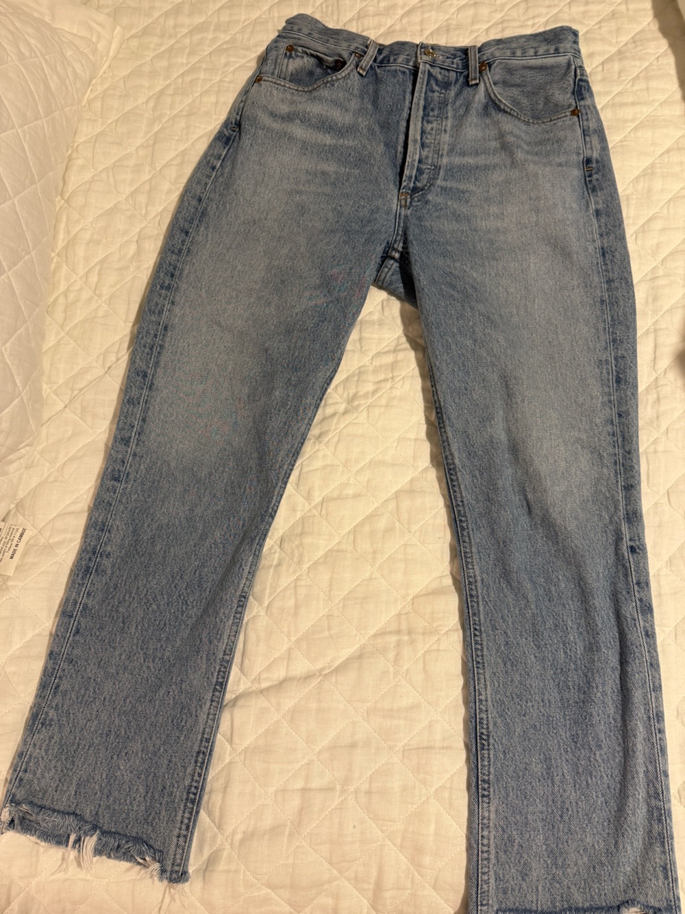 Agolde Riley High Rise Straight Crop Jean